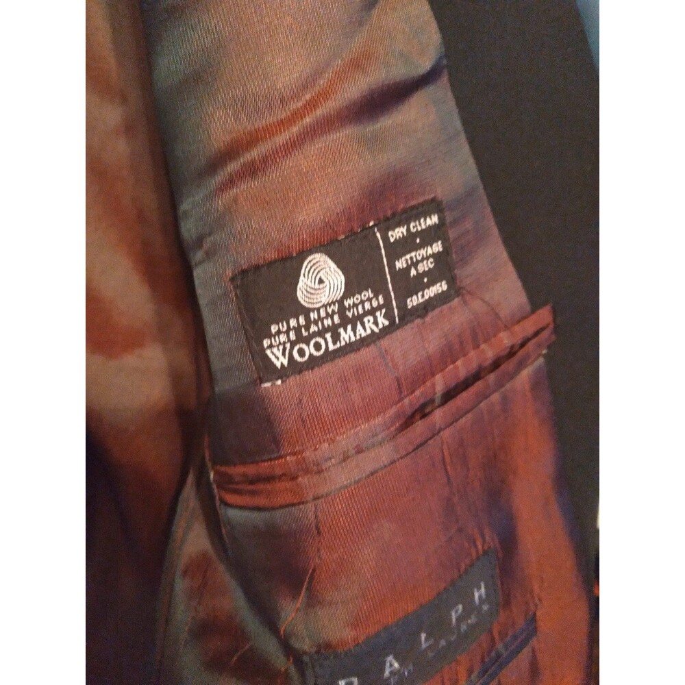 Ralph‎ Lauren Pure Wool Classic Black Blazer with Woolmark Certification